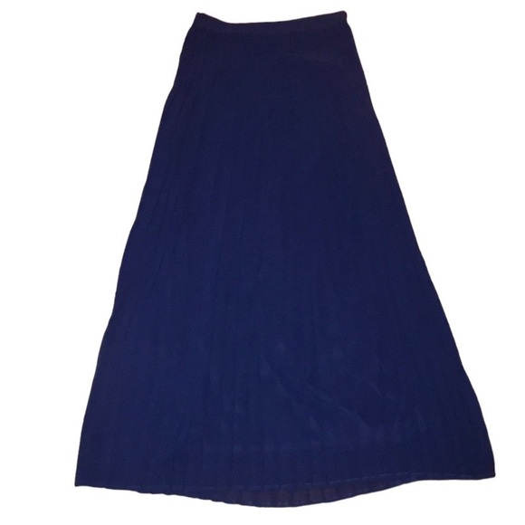 Sabine Blue pleated maxi skirt - Picture 1 of 4